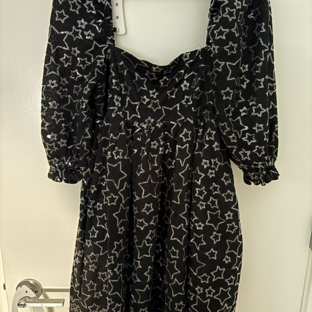Black Star Patterned Dress from Astoria